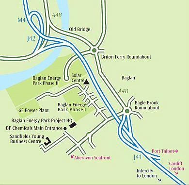 Sandfields Young Business Centre Directions Map